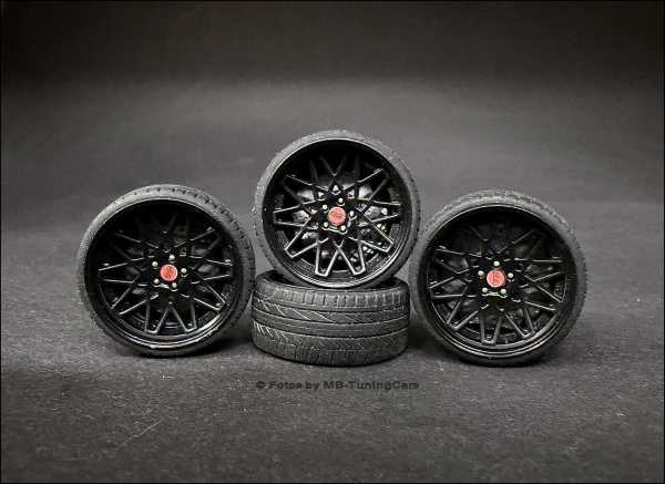 1:18 MB BBS II Blackline Felgensatz